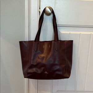 Coach Deep Red Derby Tote Bag Leather